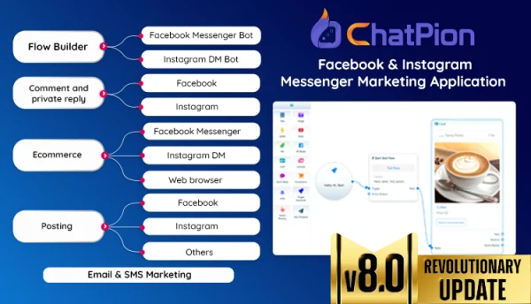 ChatPion – Facebook Chatbot, eCommerce & Social Media Management Tool (SaaS) v7.2.9