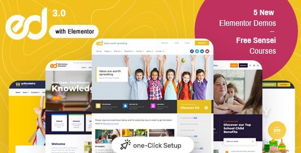 Ed School v3.20.1 – Education WordPress Theme